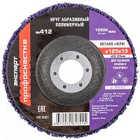 Круг зачистной  по металлу и нержавеющей стали №412 125х13х22,23 мм Профоснастка Эксперт 10301012, полимерный Круг зачистной  по металлу и нержавеющей стали №412 125х13х22,23 мм Профоснастка Эксперт 10301012, полимерный