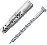 Универсальный дюбель UХ 12х70 S с винтом Fischer 090875, нейлон, 2 шт в блистере Универсальный дюбель UХ 12х70 S с винтом Fischer 090875, нейлон, 2 шт в блистере
