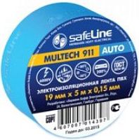 Изолента SafeLine Multech 911 19/5 (синяя) Изолента SafeLine Multech 911 19/5 (синяя)