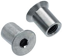 Гайка-втулка мебельная с потайной головкой и внутренним шестигранником М6х20 арт. 9062, оцинкованная сталь Гайка-втулка мебельная с потайной головкой и внутренним шестигранником М6х20 арт. 9062, оцинкованная сталь