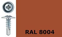 Саморез-клоп с буром 4,2х16 окрашенный, RAL 8004 (медно-коричневый) Саморез-клоп с буром 4,2х16 окрашенный, RAL 8004 (медно-коричневый)