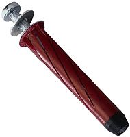 Дюбель для гипсокартона с полукруглым винтом 10х57 M5х65 Expandet 410160, красный Дюбель для гипсокартона с полукруглым винтом 10х57 M5х65 Expandet 410160, красный