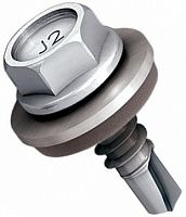 Саморез кровельный по металлу, с шайбой и EPDM прокладкой JT2-3-5,5х55 мм V16/2,0 EJOT 3983621997, углеродистая сталь SAE 1022 Саморез кровельный по металлу, с шайбой и EPDM прокладкой JT2-3-5,5х55 мм V16/2,0 EJOT 3983621997, углеродистая сталь SAE 1022