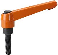 Ручка регулируемая со шпилькой 80*М10*20 мм U39, оранжевый Ручка регулируемая со шпилькой 80*М10*20 мм U39, оранжевый