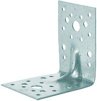 Уголок крепежный усиленный 65х90х90х2,5 мм KUU, оцинкованная сталь Уголок крепежный усиленный 65х90х90х2,5 мм KUU, оцинкованная сталь