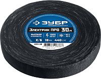 Изолента на х/б основе 18 мм х 30 м, 1 000 В ЗУБР PROF 1231-30, черная Изолента на х/б основе 18 мм х 30 м, 1 000 В ЗУБР PROF 1231-30, черная
