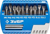 Набор бит с магнитным адаптером ЗУБР 26050-H11, CR-Mo, 11 предметов Набор бит с магнитным адаптером ЗУБР 26050-H11, CR-Mo, 11 предметов