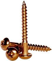 Саморез с полукруглой головкой и шлицем PZ DIN 7996, бронза (Silicon bronze) Саморез с полукруглой головкой и шлицем PZ DIN 7996, бронза (Silicon bronze)