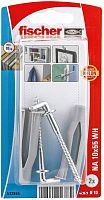 Дюбель для листовых материалов c Г-образным шурупом NA 10х55 WH Fischer 532665, нейлон, 2 шт в блистере Дюбель для листовых материалов c Г-образным шурупом NA 10х55 WH Fischer 532665, нейлон, 2 шт в блистере