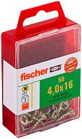 Саморез потай 4х16 мм Fischer FPF-SZ YZF 653940, полная резьба, желтый цинк (50 шт) Саморез потай 4х16 мм Fischer FPF-SZ YZF 653940, полная резьба, желтый цинк (50 шт)