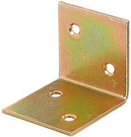 Уголок крепежный мебельный 40х40х40 мм Gah Alberts 330743, желтый цинк Уголок крепежный мебельный 40х40х40 мм Gah Alberts 330743, желтый цинк