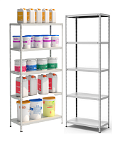 Стеллаж металлический до 100 кг, 5 полок Металл-завод СТФ 1255 Стеллаж металлический до 100 кг, 5 полок Металл-завод СТФ 1255