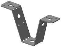 Кронштейн V-образный для воздуховодов Ø12 мм, оцинкованная сталь Кронштейн V-образный для воздуховодов Ø12 мм, оцинкованная сталь