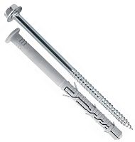 Дюбель-шуруп 12х100 с шестигранной головкой и шлицем TX40 Wkret-met KPR, оцинкованная сталь Дюбель-шуруп 12х100 с шестигранной головкой и шлицем TX40 Wkret-met KPR, оцинкованная сталь