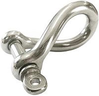 Скоба изогнутая 4 мм с пальцем арт. 8296, нержавеющая сталь А4 Скоба изогнутая 4 мм с пальцем арт. 8296, нержавеющая сталь А4