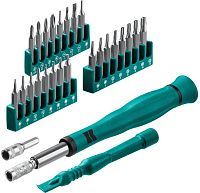 Отвёртка с битами для точных работ Kraftool Precision-28 25677, 28 предметов в кейсе Отвёртка с битами для точных работ Kraftool Precision-28 25677, 28 предметов в кейсе