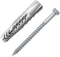 Универсальный дюбель UХ 14х75 S с винтом Fischer 090876, нейлон, 2 шт в блистере Универсальный дюбель UХ 14х75 S с винтом Fischer 090876, нейлон, 2 шт в блистере