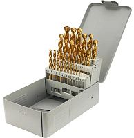 Набор сверл по металлу 1-13 мм HSSE-Co8 TiN 135° DIN 338 H-Tools 08351300, 25 шт Набор сверл по металлу 1-13 мм HSSE-Co8 TiN 135° DIN 338 H-Tools 08351300, 25 шт