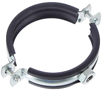 Хомут вентиляционный 400 мм с гайкой М8 и резиновым профилем Mayer, оцинкованная сталь W1 Хомут вентиляционный 400 мм с гайкой М8 и резиновым профилем Mayer, оцинкованная сталь W1