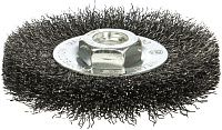 Щетка цилиндрическая гофрированная для УШМ 100 мм № 496 Профоснастка Эксперт 20804011, нержавеющая сталь Щетка цилиндрическая гофрированная для УШМ 100 мм № 496 Профоснастка Эксперт 20804011, нержавеющая сталь