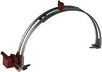 Регулируемый держатель проводника для коньковой/вальмовой черепицы с DEHNsnap, L=180-280 мм, h=16 мм, Rd=8 мм DEHN 204911, коричневый пластик/нержавеющая сталь Регулируемый держатель проводника для коньковой/вальмовой черепицы с DEHNsnap, L=180-280 мм, h=16 мм, Rd=8 мм DEHN 204911, коричневый пластик/нержавеющая сталь