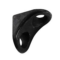 Полкодержатель с отверстиями под саморез черный цинк, AL02 NBL Полкодержатель с отверстиями под саморез черный цинк, AL02 NBL