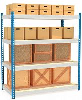 Стеллаж металлический до 300 кг, 4 полки Металл-завод МКФ 18914-2,5 2500х1830х910 мм Стеллаж металлический до 300 кг, 4 полки Металл-завод МКФ 18914-2,5 2500х1830х910 мм