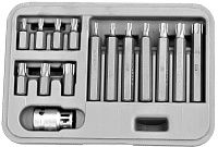 Набор бит усиленных TORX в пластиковом боксе ЗУБР 2651-H15_z01, CR-Mo, 15 предметов Набор бит усиленных TORX в пластиковом боксе ЗУБР 2651-H15_z01, CR-Mo, 15 предметов