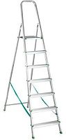 Стремянка на 7 ступеней 100207, алюминий Стремянка на 7 ступеней 100207, алюминий