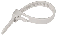 Кабельная многоразовая стяжка 7,5х200 мм PRM Европартнер серая 50 шт, нейлон Кабельная многоразовая стяжка 7,5х200 мм PRM Европартнер серая 50 шт, нейлон
