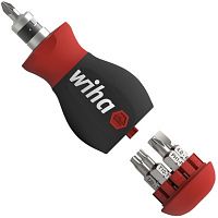 Отвертка длина 57 мм с битами 7 шт. SL, PH, PZ, HEX, TX Wiha Stubby 43613 (SB), сталь Отвертка длина 57 мм с битами 7 шт. SL, PH, PZ, HEX, TX Wiha Stubby 43613 (SB), сталь