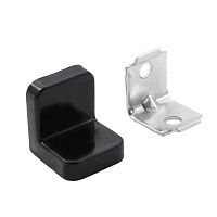 ANGLE Уголок мебельный с пластиковой накладкой 20х20х20 мм черный, PLS20X20X20BL ANGLE Уголок мебельный с пластиковой накладкой 20х20х20 мм черный, PLS20X20X20BL