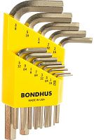 Набор дюймовых шестигранных, коротких ключей (.050-3/8") Bondhus BriteGuard 16237, 13 штук, хромированные Набор дюймовых шестигранных, коротких ключей (.050-3/8") Bondhus BriteGuard 16237, 13 штук, хромированные