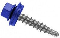 Саморез кровельный со сверлом 4,8х29 RAL 5005 синий Саморез кровельный со сверлом 4,8х29 RAL 5005 синий