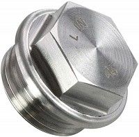 Пробка-заглушка М26х1,5 с шестигранной головкой DIN 7604, нержавеющая сталь А4 Пробка-заглушка М26х1,5 с шестигранной головкой DIN 7604, нержавеющая сталь А4