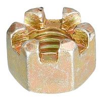 Гайка корончатая (прорезная) DIN 935, класс прочности 6, желтый цинк Гайка корончатая (прорезная) DIN 935, класс прочности 6, желтый цинк