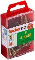 Саморез потай 4,5х40 мм Fischer FPF-SZ YZP 653957, полная резьба, желтый цинк (30 шт) Саморез потай 4,5х40 мм Fischer FPF-SZ YZP 653957, полная резьба, желтый цинк (30 шт)