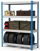 Стеллаж металлический до 300 кг, 4 полки Металл-завод МКФ 15504-2,5 2500х1525х508 мм Стеллаж металлический до 300 кг, 4 полки Металл-завод МКФ 15504-2,5 2500х1525х508 мм