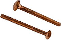 Болт мебельный М10х120 DIN 603, бронза (Silicon bronze) Болт мебельный М10х120 DIN 603, бронза (Silicon bronze)