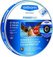 Диск отрезной по металлу 125х0,8х22,23 мм DRONCO Osborn Evolution AS60W BOX-10 6900841100, 10 шт в жестяной коробке Диск отрезной по металлу 125х0,8х22,23 мм DRONCO Osborn Evolution AS60W BOX-10 6900841100, 10 шт в жестяной коробке