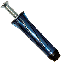 Дюбель для гипсокартона с потайным винтом 10х46 M5х65 Expandet 410661, синий Дюбель для гипсокартона с потайным винтом 10х46 M5х65 Expandet 410661, синий