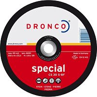 Диск шлифовальный по камню 230х6х22,23 мм DRONCO Special CS30S 3236660 Диск шлифовальный по камню 230х6х22,23 мм DRONCO Special CS30S 3236660
