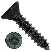 Саморез с потайной головкой 2,9х9,5 мм ISO 7050 (DIN 7982) форма C, оксидированный Саморез с потайной головкой 2,9х9,5 мм ISO 7050 (DIN 7982) форма C, оксидированный