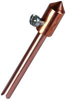 Наконечник для молниеприёмников D=14 мм, L=29 мм DEHN 110017, латунь/гальваническая медь Наконечник для молниеприёмников D=14 мм, L=29 мм DEHN 110017, латунь/гальваническая медь