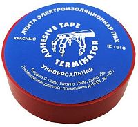 Изолента красная ПВХ 0,13 мм, 15 мм, 10 м Terminator IZ 1510R Изолента красная ПВХ 0,13 мм, 15 мм, 10 м Terminator IZ 1510R