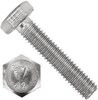 Болт шестигранный М2,5х12 DIN 933, нержавеющая сталь А2 Болт шестигранный М2,5х12 DIN 933, нержавеющая сталь А2