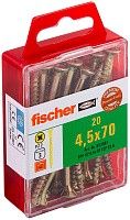 Саморез потай 4,5х70 мм Fischer FPF-SZ YZP 653961, неполная резьба, желтый цинк (20 шт) Саморез потай 4,5х70 мм Fischer FPF-SZ YZP 653961, неполная резьба, желтый цинк (20 шт)
