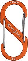 Карабин алюминиевый Nite Ize S-Biner SBA3-19-R6, размер 3, оранжевый Карабин алюминиевый Nite Ize S-Biner SBA3-19-R6, размер 3, оранжевый