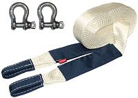 Динамический рывковый строп Tplus "Туризм" 5 м (8 т) + шаклы 2х3,25т + мешок для хранения Динамический рывковый строп Tplus "Туризм" 5 м (8 т) + шаклы 2х3,25т + мешок для хранения