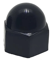 Пластиковая заглушка М5 для гаек и болтов S=8, шестигранная, черная Пластиковая заглушка М5 для гаек и болтов S=8, шестигранная, черная